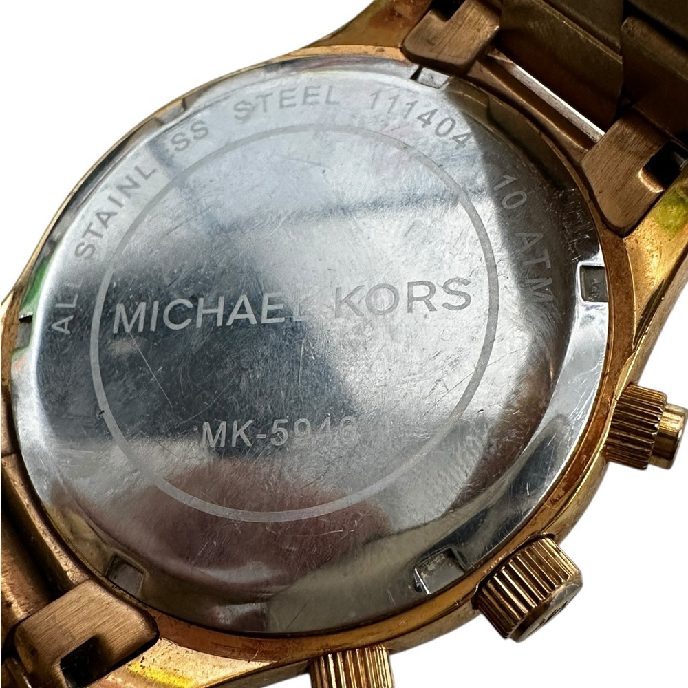 Michael Kors Gold and Silver Chronograph Watch - Picture 3 of 4